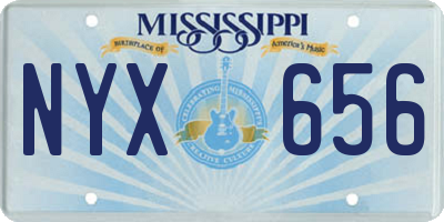 MS license plate NYX656
