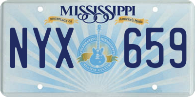 MS license plate NYX659