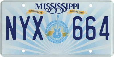 MS license plate NYX664