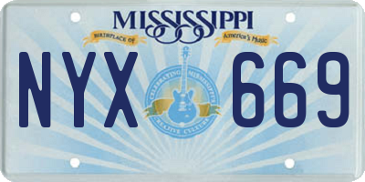 MS license plate NYX669