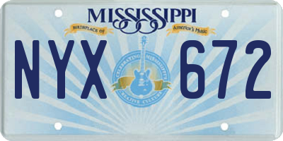 MS license plate NYX672