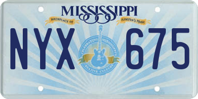 MS license plate NYX675
