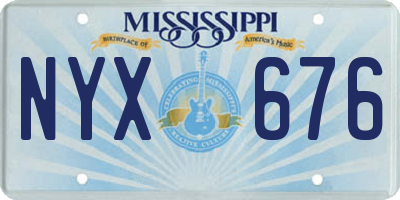 MS license plate NYX676