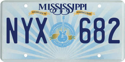 MS license plate NYX682