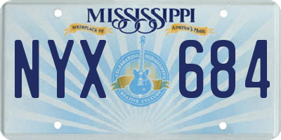 MS license plate NYX684