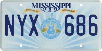 MS license plate NYX686