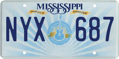 MS license plate NYX687