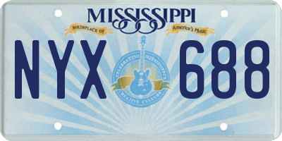 MS license plate NYX688