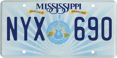 MS license plate NYX690