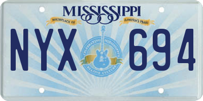 MS license plate NYX694