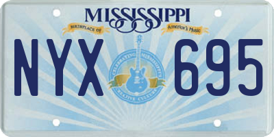 MS license plate NYX695