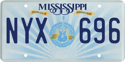 MS license plate NYX696