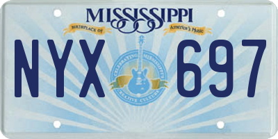 MS license plate NYX697