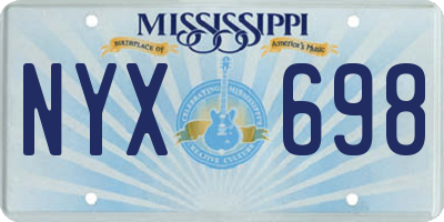 MS license plate NYX698