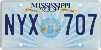 MS license plate NYX707