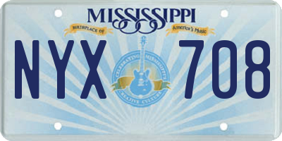 MS license plate NYX708