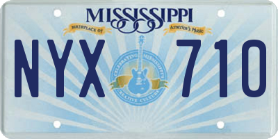 MS license plate NYX710