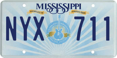 MS license plate NYX711