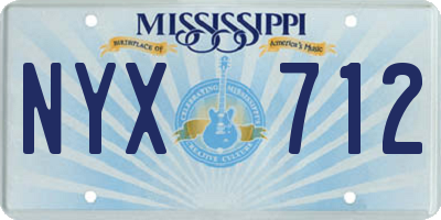 MS license plate NYX712