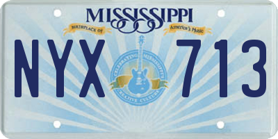 MS license plate NYX713
