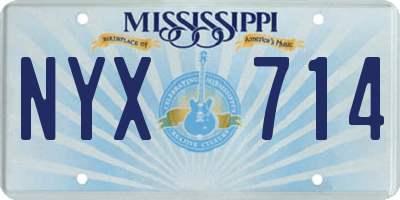 MS license plate NYX714
