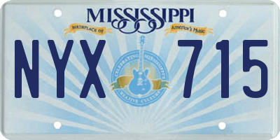 MS license plate NYX715