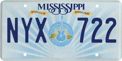 MS license plate NYX722