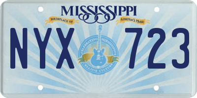 MS license plate NYX723
