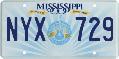 MS license plate NYX729