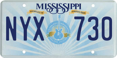 MS license plate NYX730