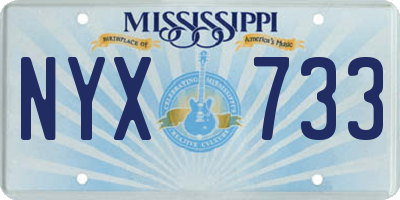 MS license plate NYX733