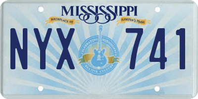 MS license plate NYX741