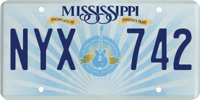 MS license plate NYX742
