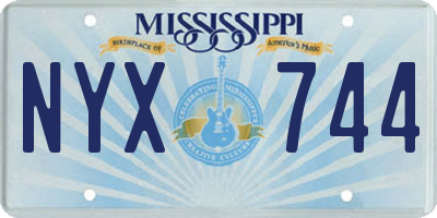 MS license plate NYX744