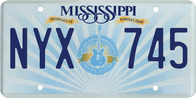 MS license plate NYX745