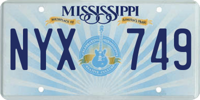 MS license plate NYX749