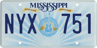 MS license plate NYX751