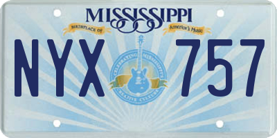 MS license plate NYX757