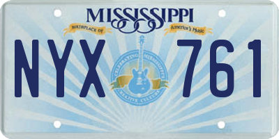 MS license plate NYX761
