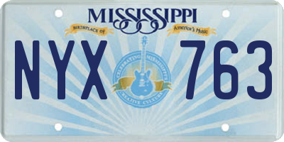MS license plate NYX763