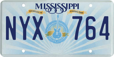 MS license plate NYX764