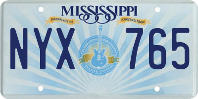 MS license plate NYX765
