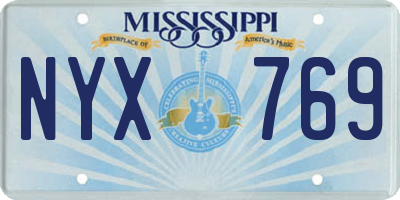 MS license plate NYX769