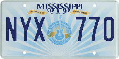 MS license plate NYX770
