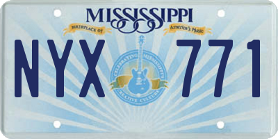 MS license plate NYX771
