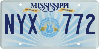 MS license plate NYX772