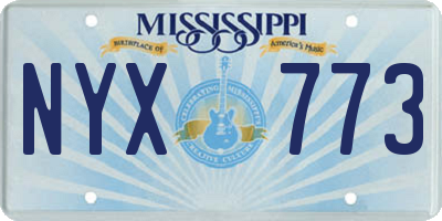 MS license plate NYX773