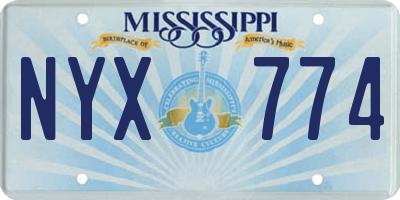 MS license plate NYX774