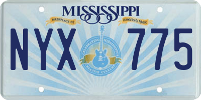 MS license plate NYX775
