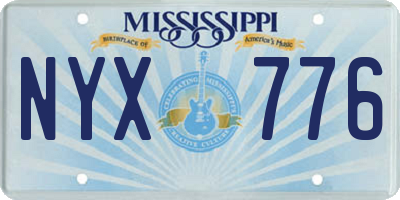 MS license plate NYX776